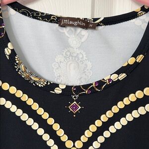 J McLaughlin jewels gems medallion signature tee